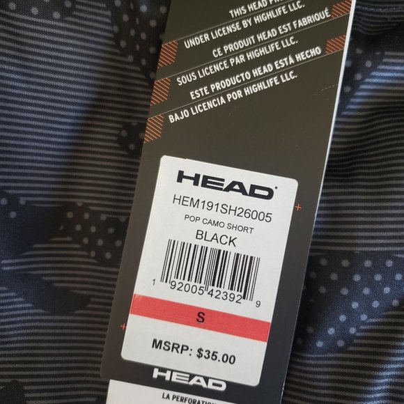 HEAD Men's Pop Camo Athletic Short - Black Camo - Picture 7 of 9